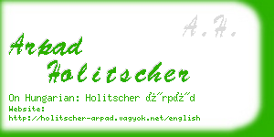 arpad holitscher business card